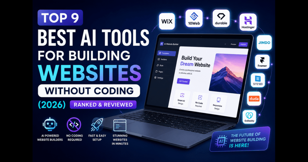 best AI tools for building websites without coding